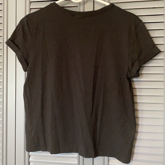 Rachel Zoe : Black Cropped Tee - Small - Picture 4 of 9